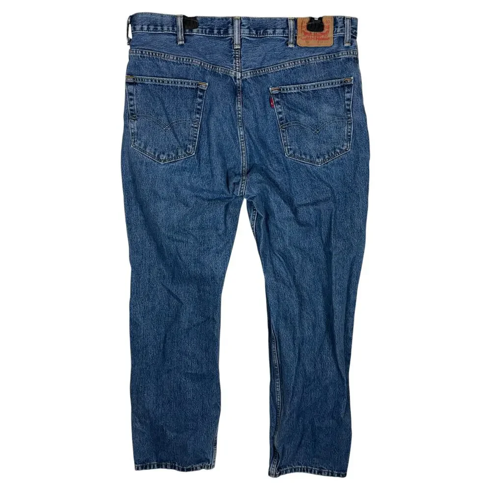 Levi's 550 Mens 39x32 Blue Denim‎ Medium Wash Relaxed Fit Straight Leg Zip Fly